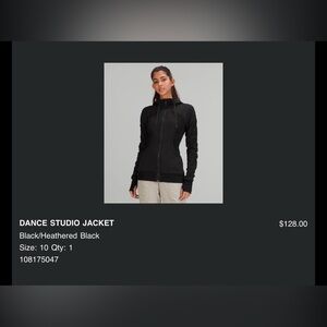 Reversible! Lululemon Black & Grey Women's Dance Studio Jacket Size 10